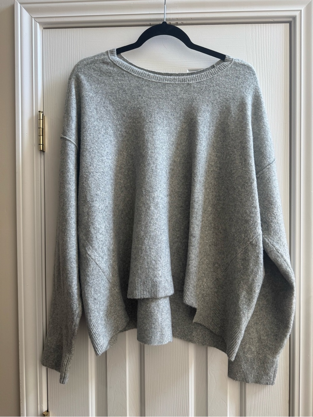Free People Gray Women's Oversized Sweater - Casual Cozy Knit